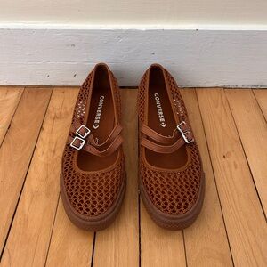 Converse Brown Mesh Mary Jane Shoes